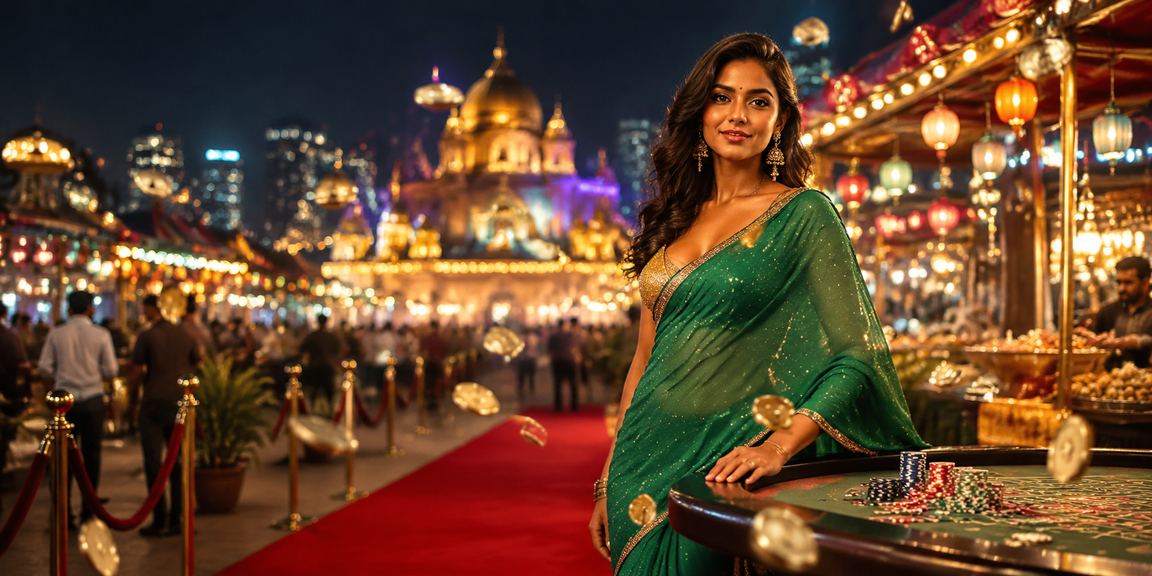Festive Indian woman celebrating with lottery tickets in Pune